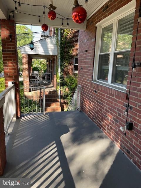 view of patio / terrace with ceiling fan