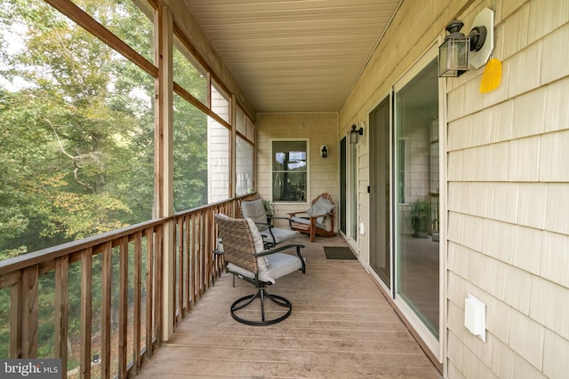 view of sunroom