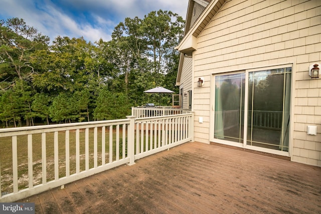 view of wooden terrace