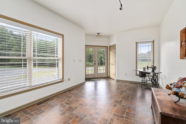 interior space featuring french doors