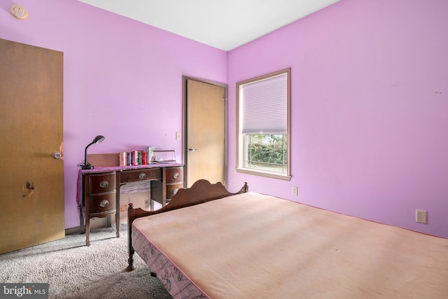 view of carpeted bedroom