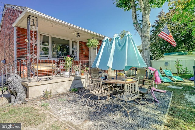 view of patio / terrace with outdoor dining space