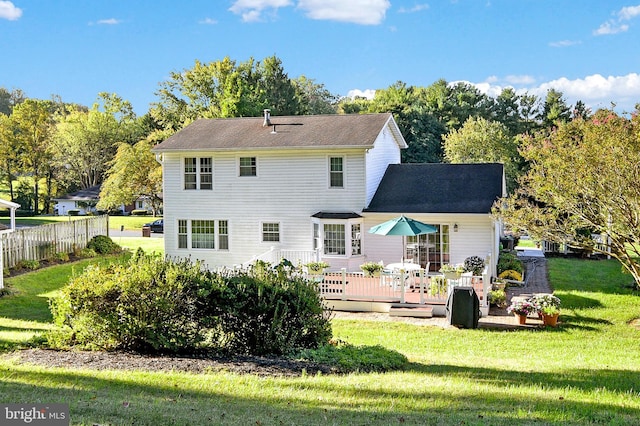 2123 Round Hill Rd, Fallston, MD 21047 - rear view of house with a wooden deck