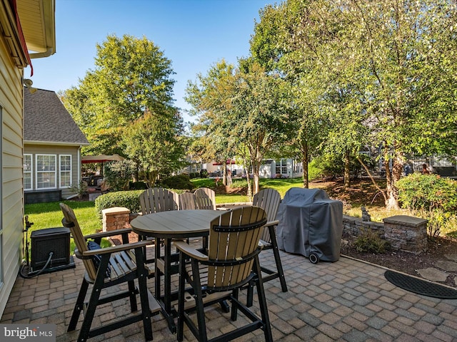 view of patio / terrace with area for grilling