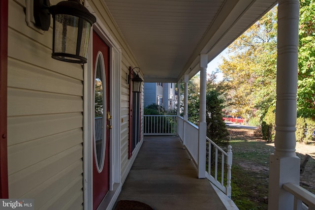 balcony with covered porch