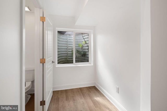 unfurnished bedroom featuring light hardwood / wood-style flooring