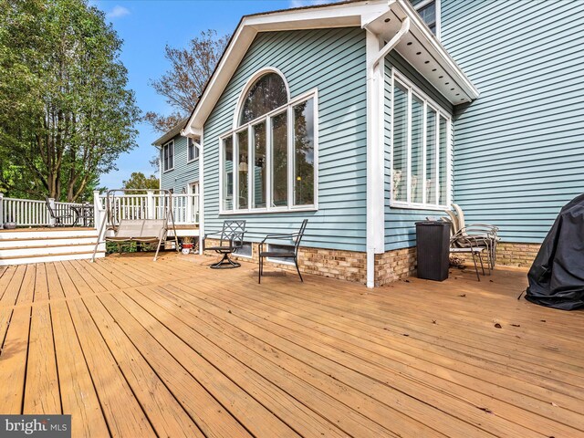 view of wooden terrace