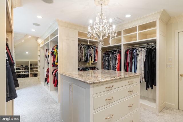 view of walk in closet