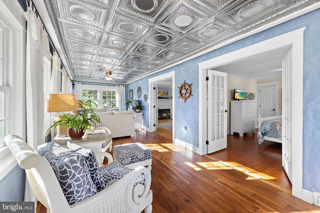 living room featuring hardwood / wood-style floors