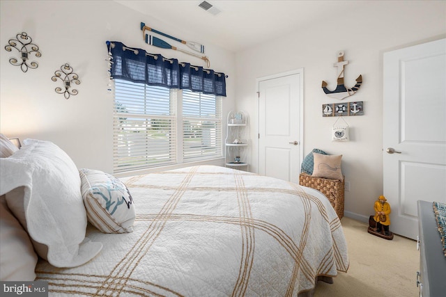 view of carpeted bedroom