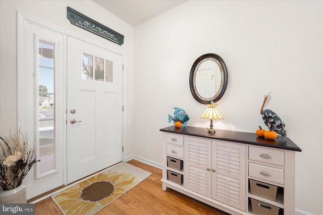 entryway featuring light hardwood / wood-style floors