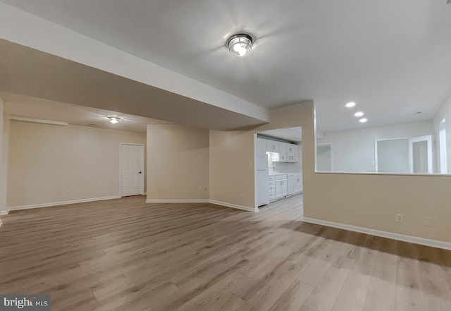 interior space featuring light hardwood / wood-style floors