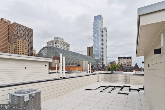 view of patio / terrace with central AC