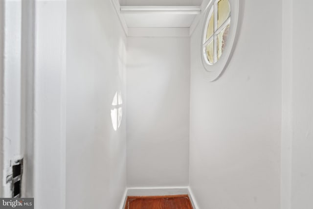 walk in closet featuring hardwood / wood-style flooring