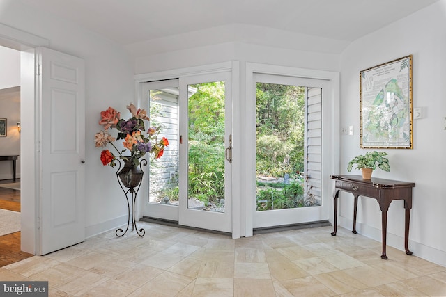 doorway featuring plenty of natural light