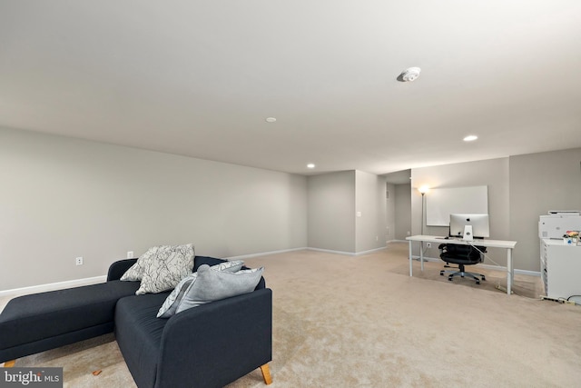 view of carpeted living room