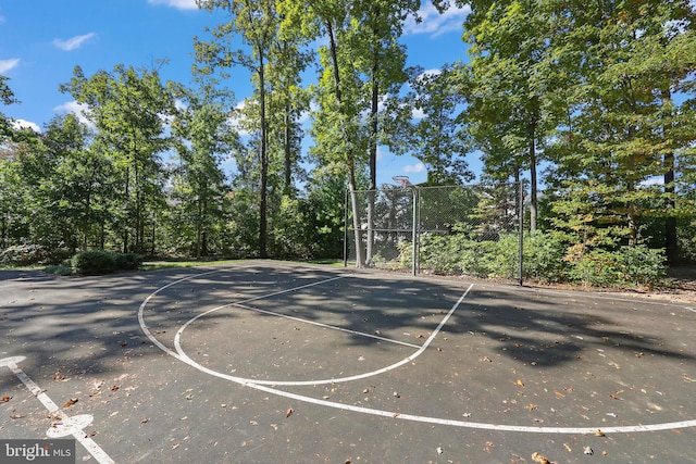 view of sport court