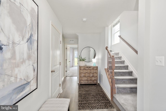 interior space featuring dark hardwood / wood-style floors