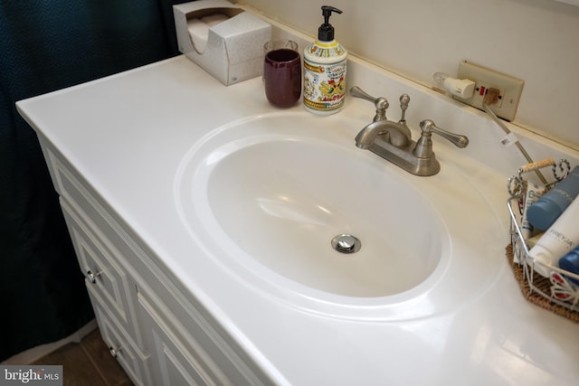 interior details with vanity