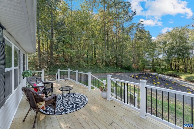 view of wooden deck