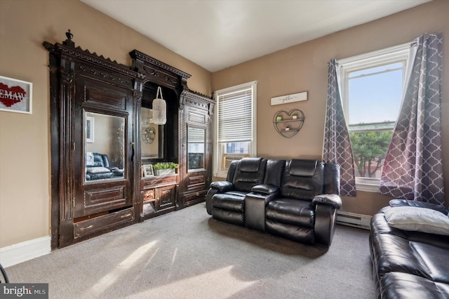 view of carpeted living room