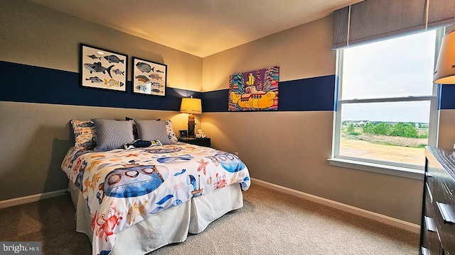 bedroom featuring carpet flooring