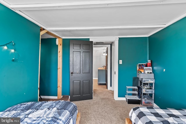 view of carpeted bedroom