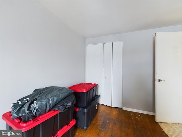 interior space featuring dark hardwood / wood-style floors