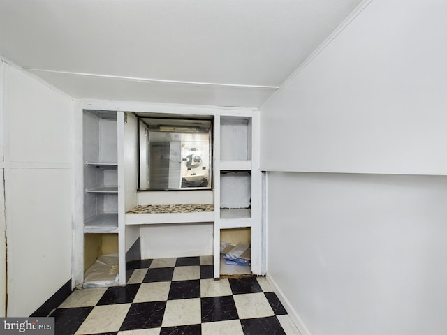 interior space with ornamental molding