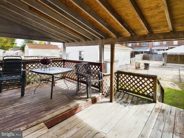 view of wooden deck