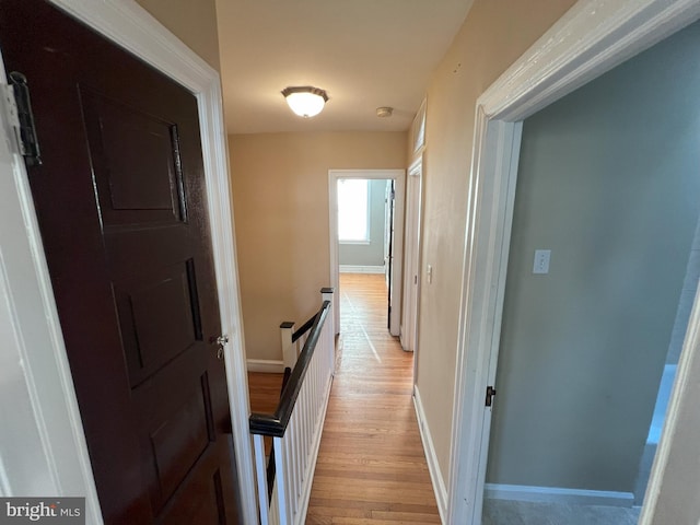 hall featuring light hardwood / wood-style floors