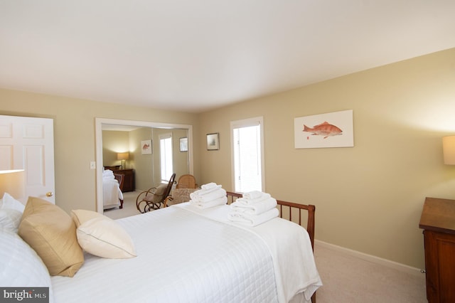 view of carpeted bedroom