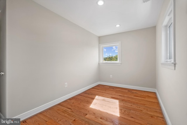 empty room featuring light hardwood / wood-style flooring