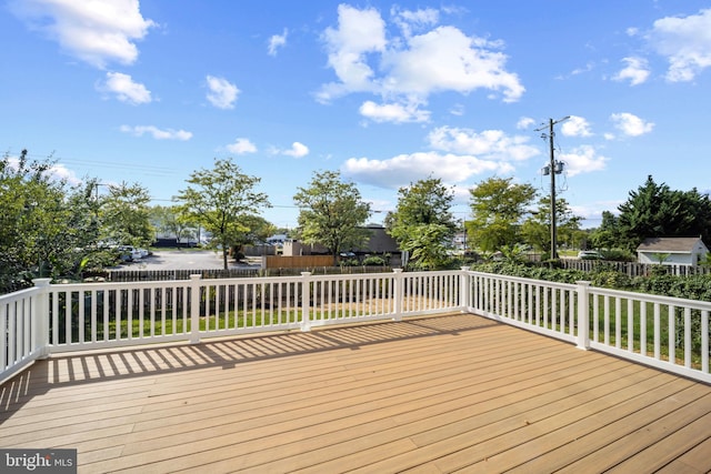 view of wooden deck