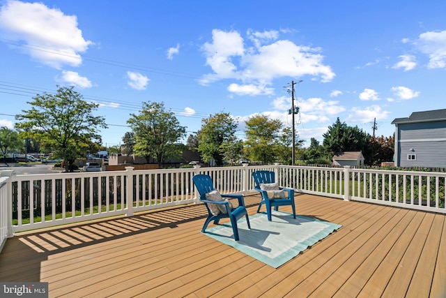 view of wooden deck