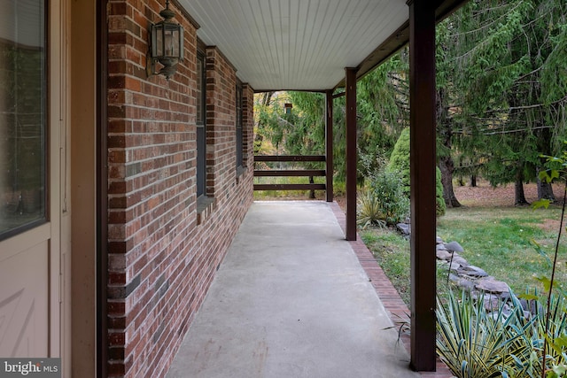 view of patio with covered porch