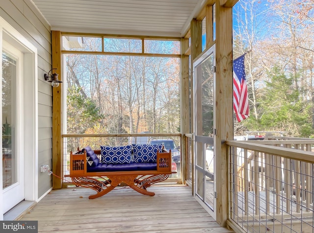 view of sunroom