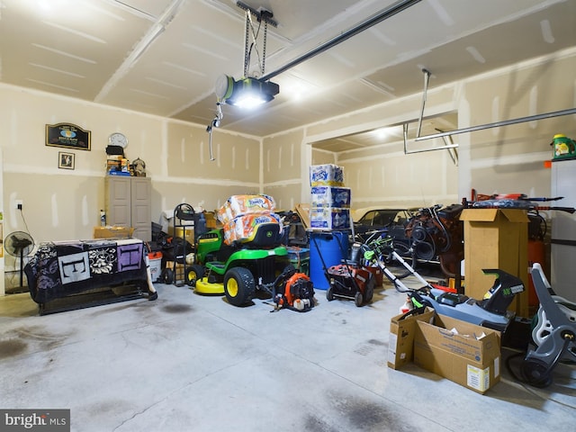 garage featuring a garage door opener