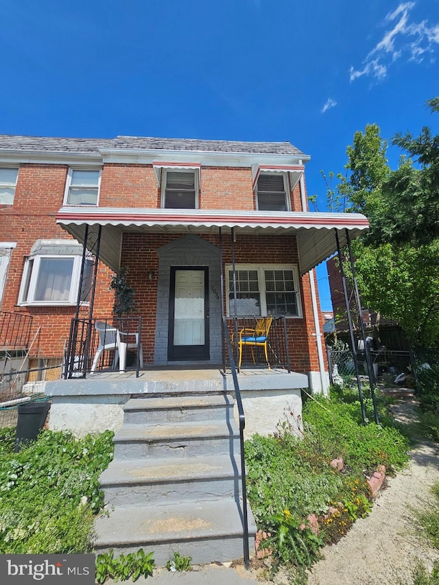 view of front of home with a porch