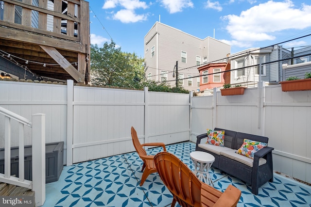 view of patio / terrace featuring outdoor lounge area