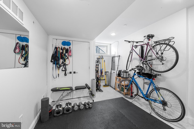 view of exercise room