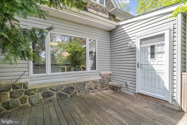 view of wooden deck