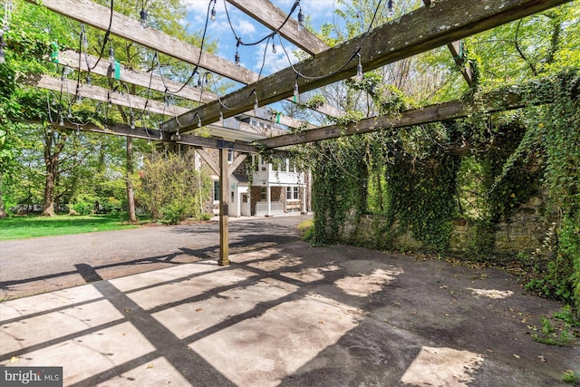 view of patio with a pergola