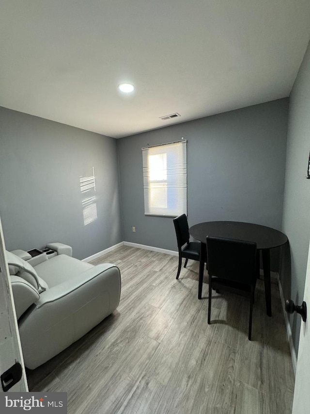 bedroom featuring light wood-type flooring