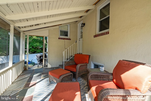 view of patio featuring outdoor lounge area