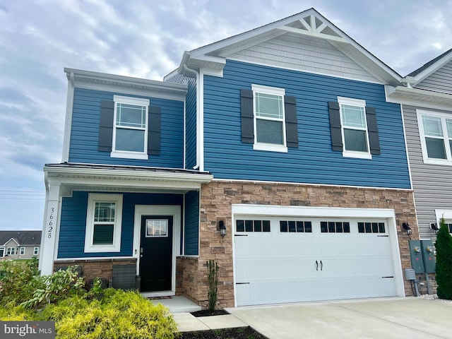 view of front of home featuring a garage