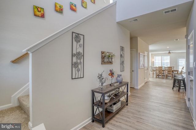 interior space featuring light hardwood / wood-style flooring