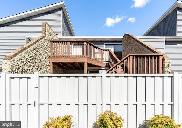 exterior space with a wooden deck