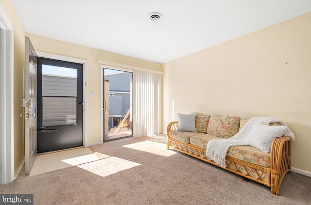 view of carpeted living room