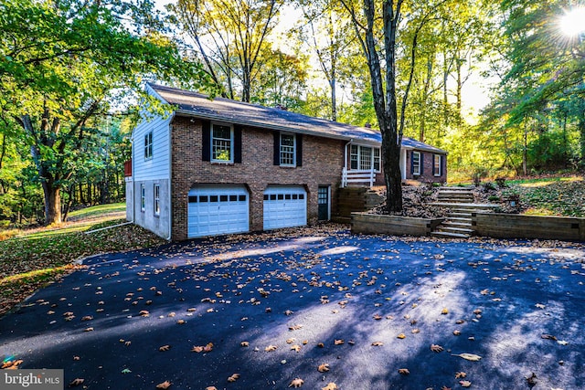 view of front of house featuring a garage